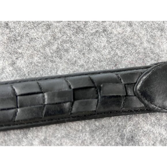 PGA Tour Belt Mens 38 Black Leather Woven Silver Buckle Western Golf Classic - Picture 16 of 16